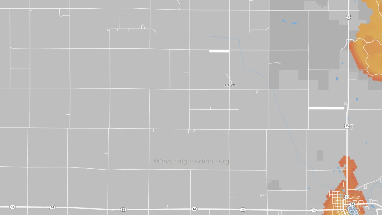Bike Grade map of Ripley, IN
