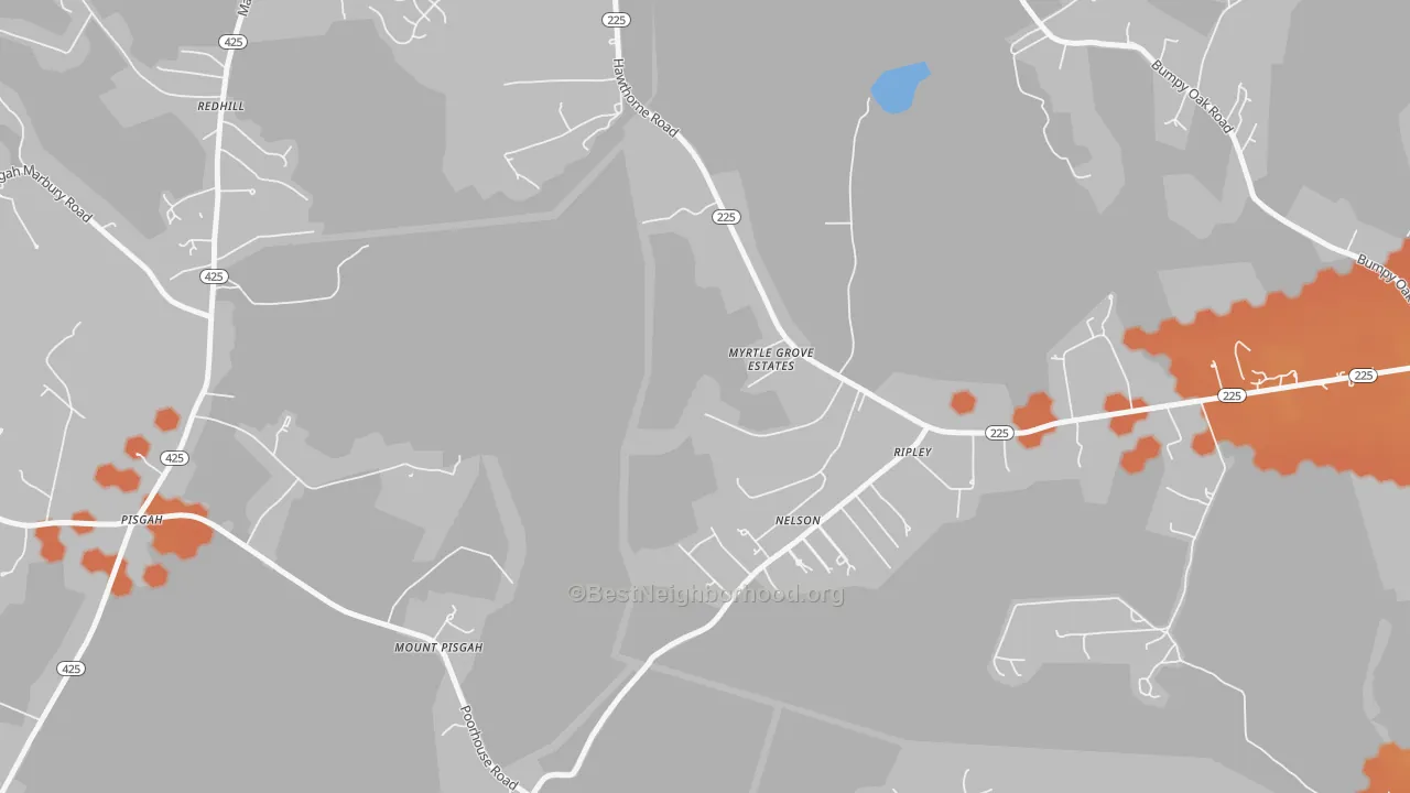Bike Grade map of Ripley, MD