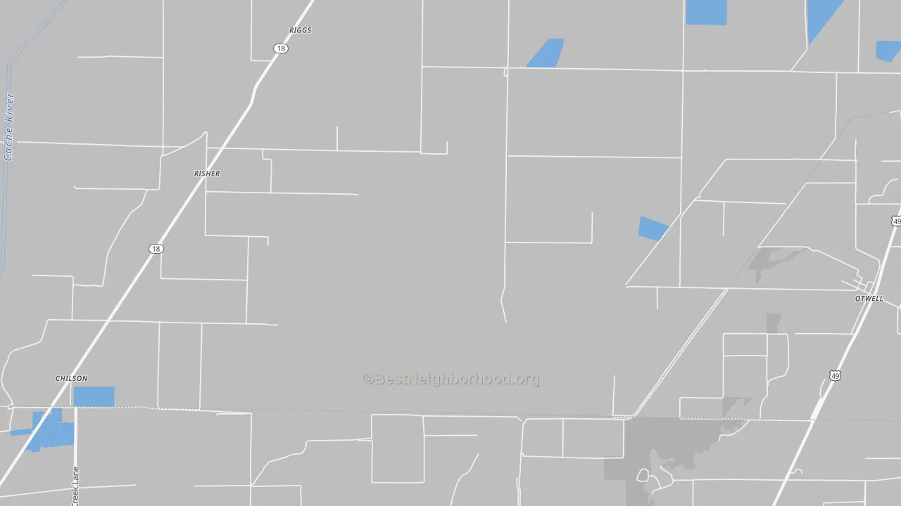 Bike Grade map of Risher, AR