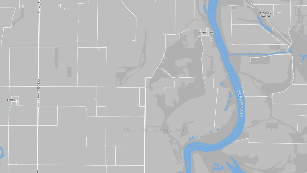 Bike Grade map of Rising Sun, IL