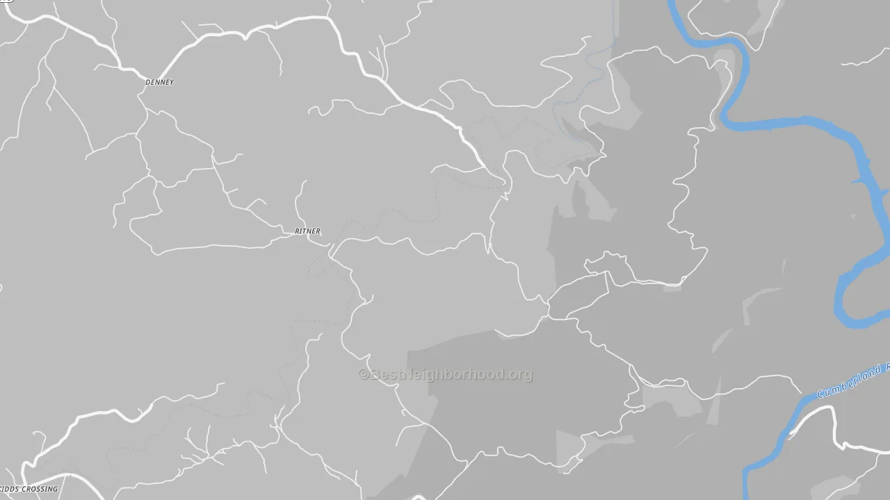 Bike Grade map of Ritner, KY