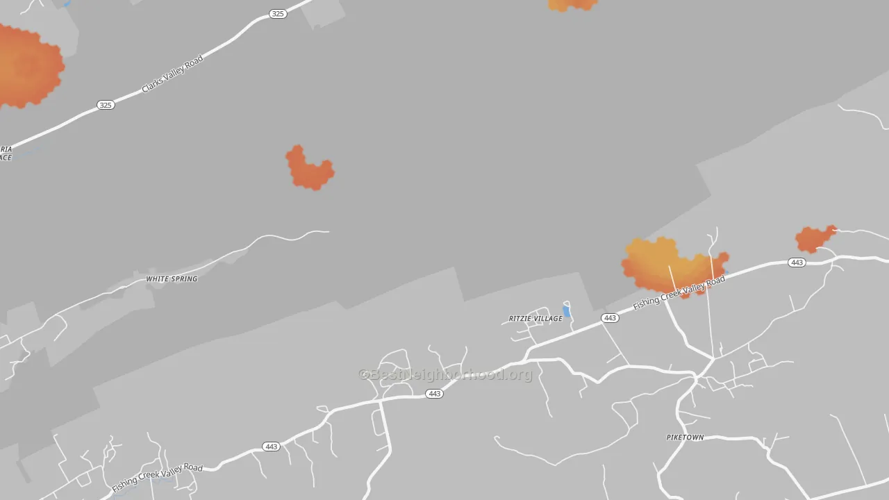 Bike Grade map of Ritzie Village, PA