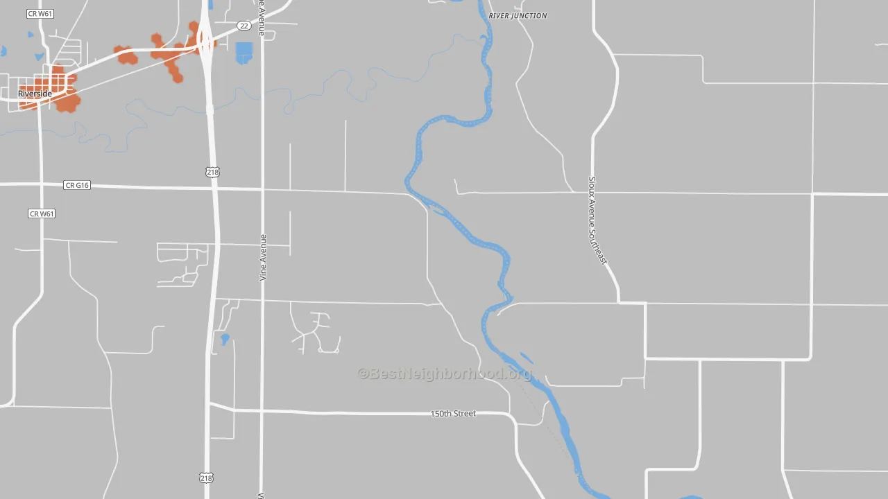 Bike Grade map of River Junction, IA