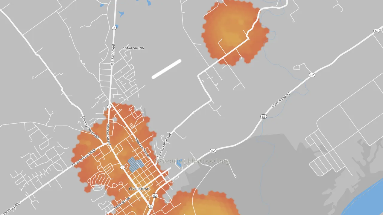 Bike Grade map of River Ridge, IN