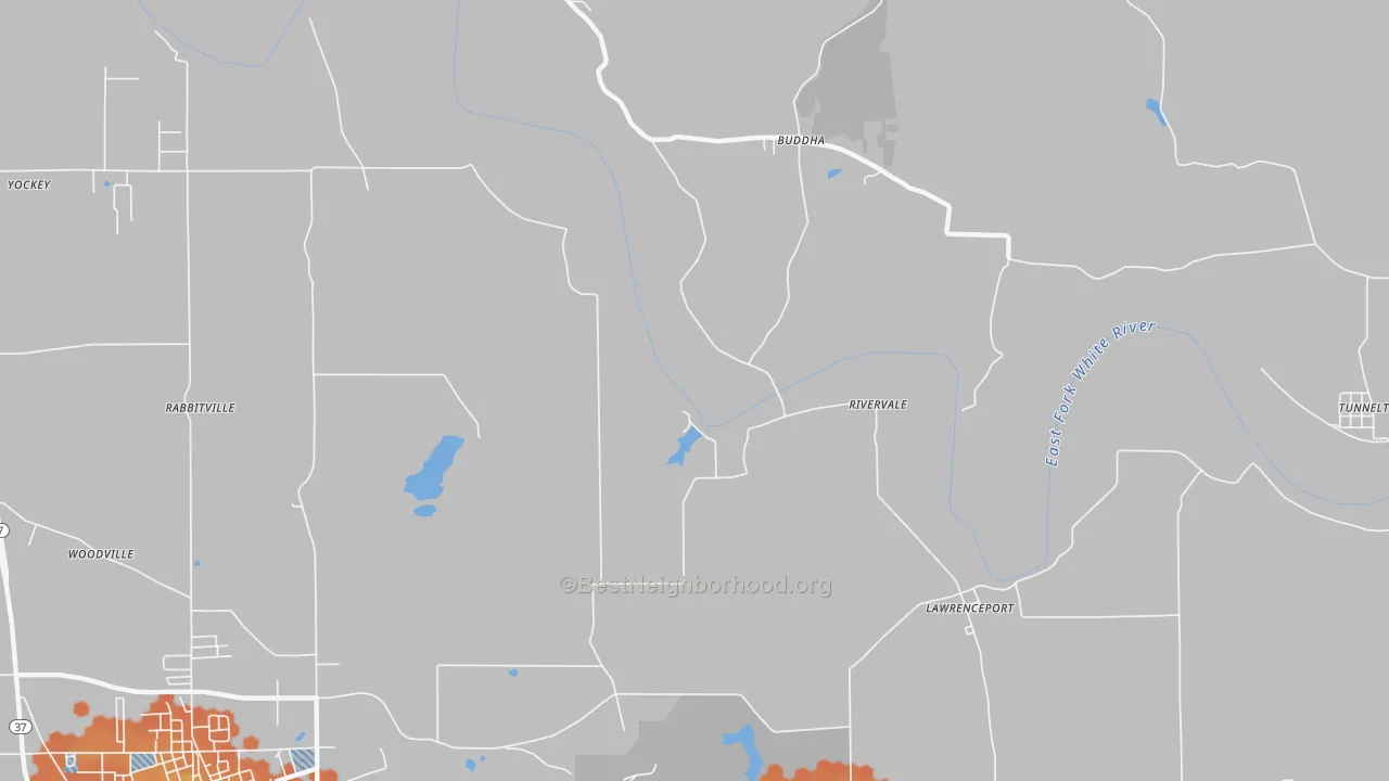 Bike Grade map of River Vale, IN