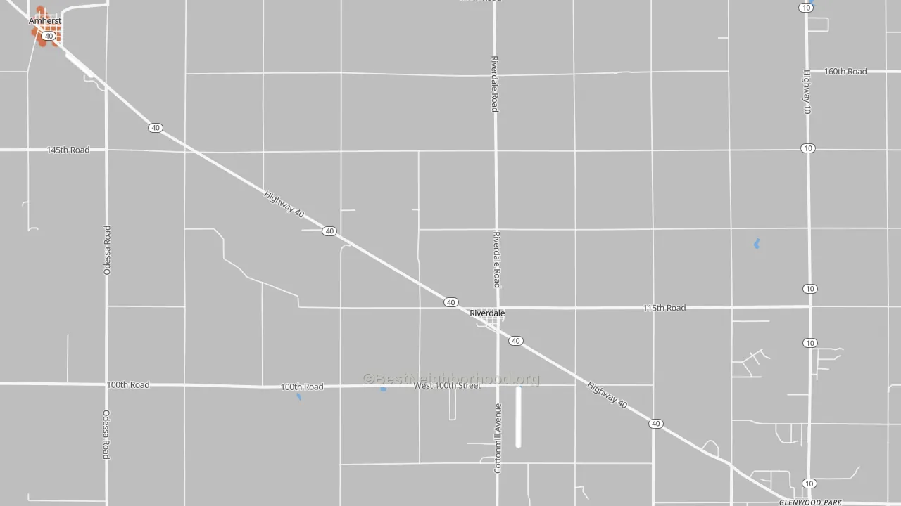 Bike Grade map of Riverdale, NE