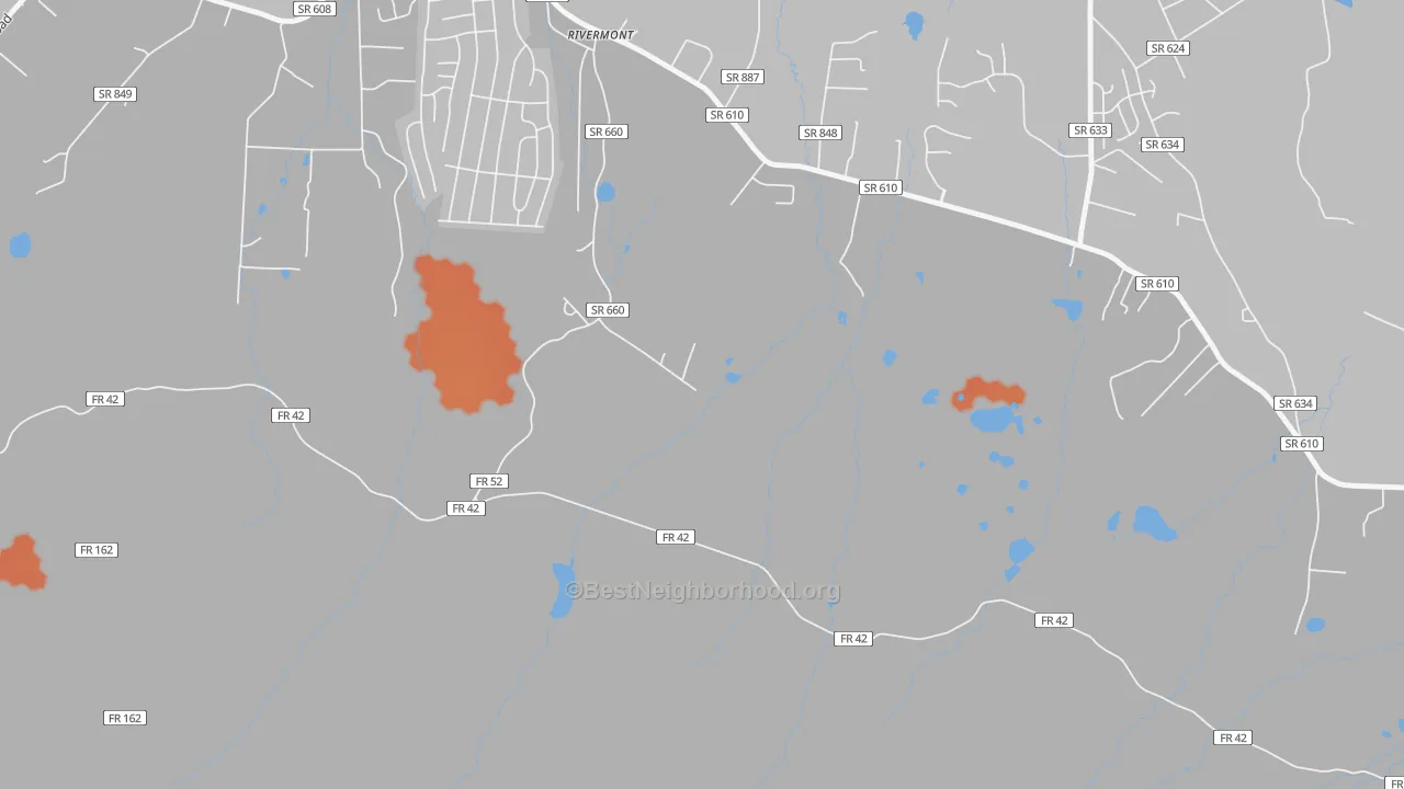 Bike Grade map of Rivermont, VA