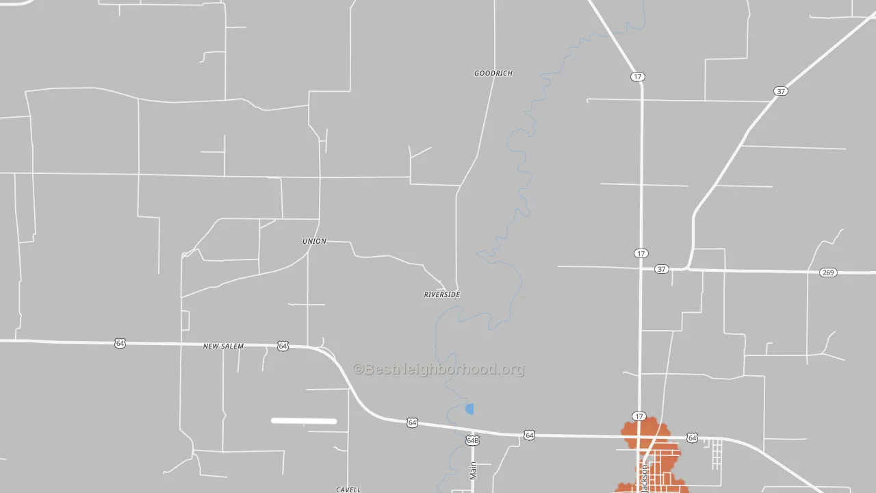 Bike Grade map of Riverside, AR
