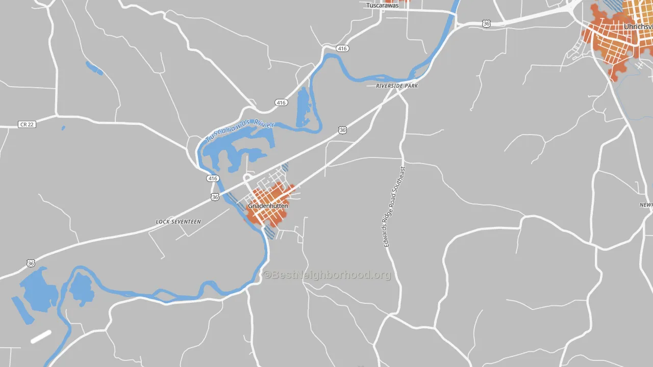Bike Grade map of Riverside Park, OH
