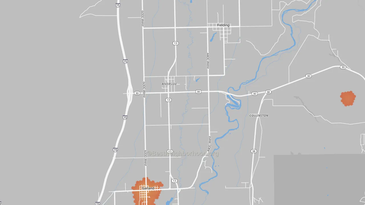 Bike Grade map of Riverside, UT