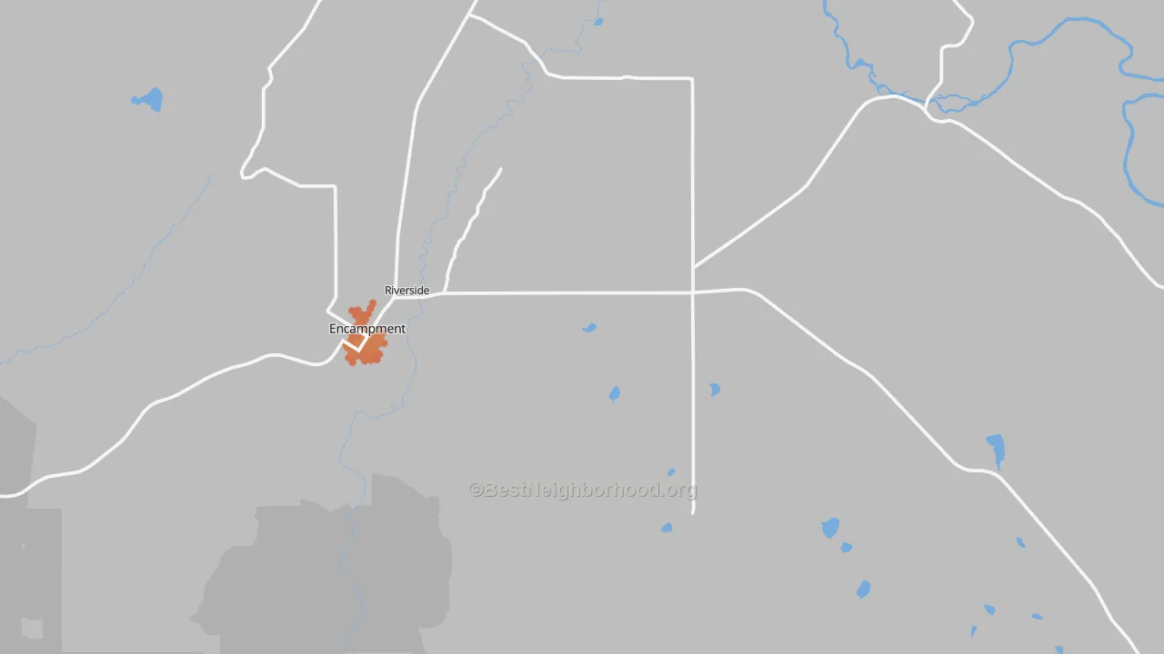 Bike Grade map of Riverside, WY