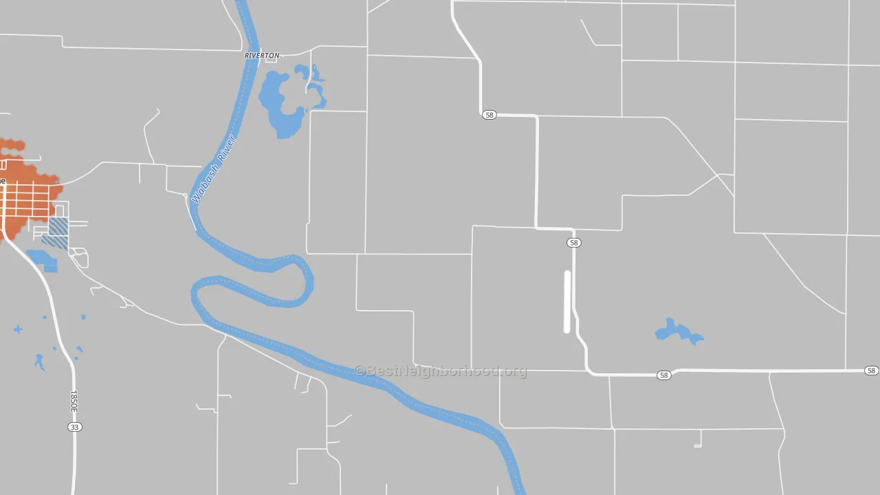 Bike Grade map of Riverton, IN