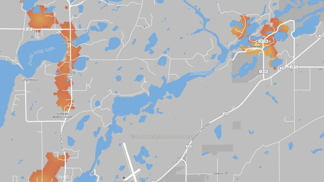 Bike Grade map of Riverton, MN