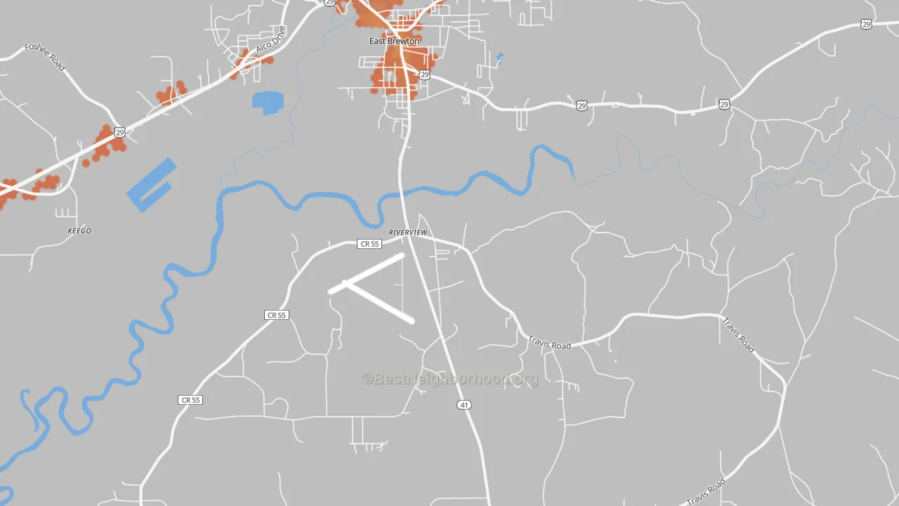 Bike Grade map of Riverview, AL