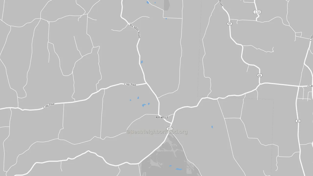 Bike Grade map of Rix Mills, OH