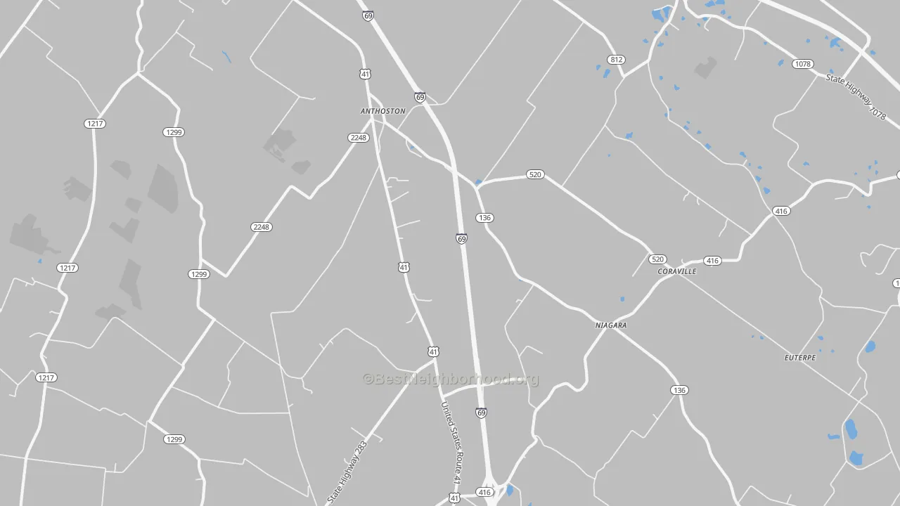 Bike Grade map of Robards, KY
