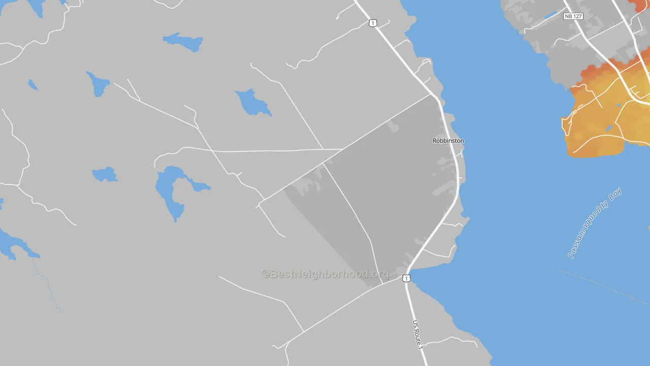 Bike Grade map of Robbinston, ME