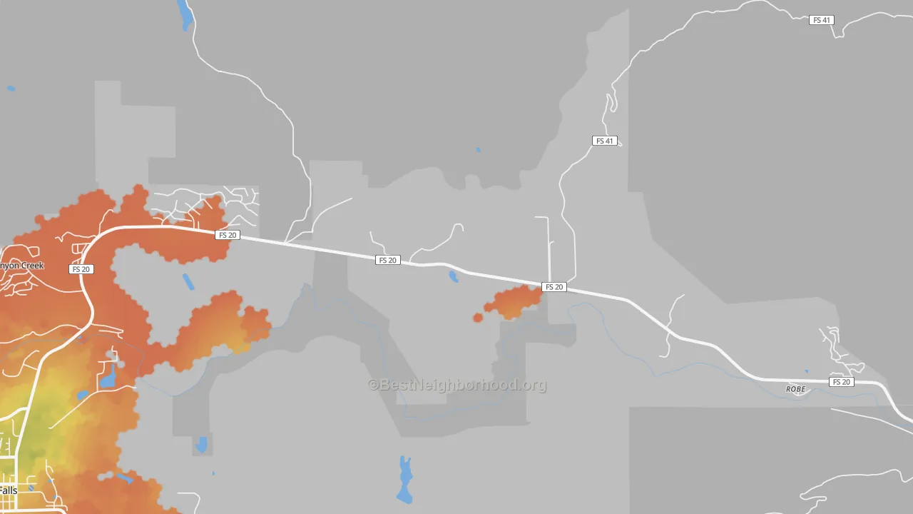 Bike Grade map of Robe, WA