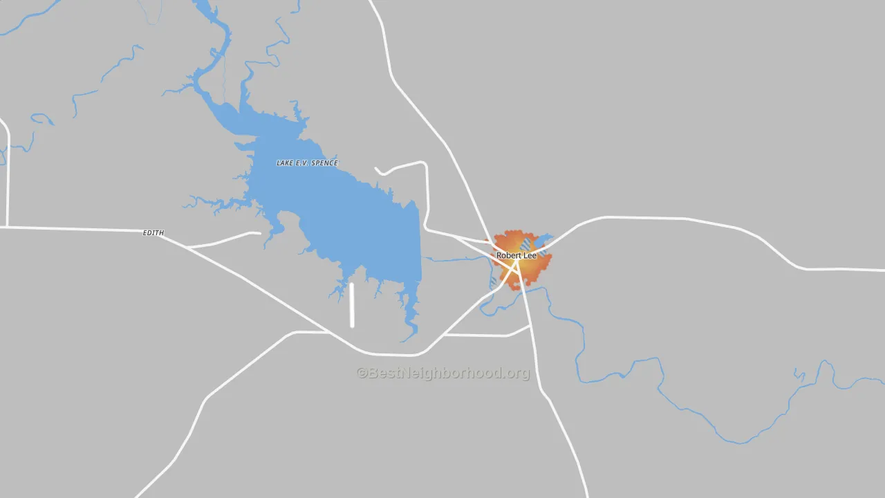 Bike Grade map of Robert Lee, TX