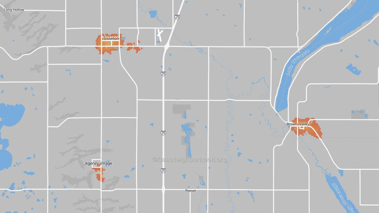 Bike Grade map of Roberts County, SD
