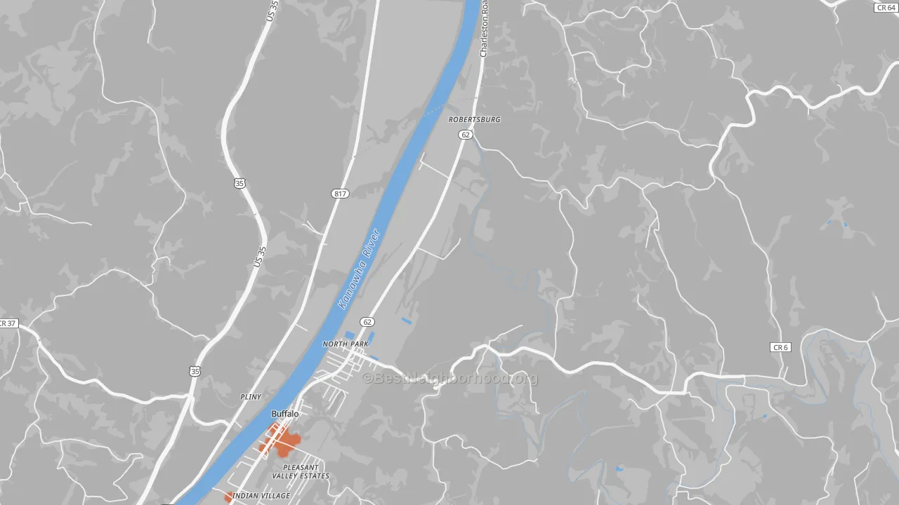 Bike Grade map of Robertsburg, WV