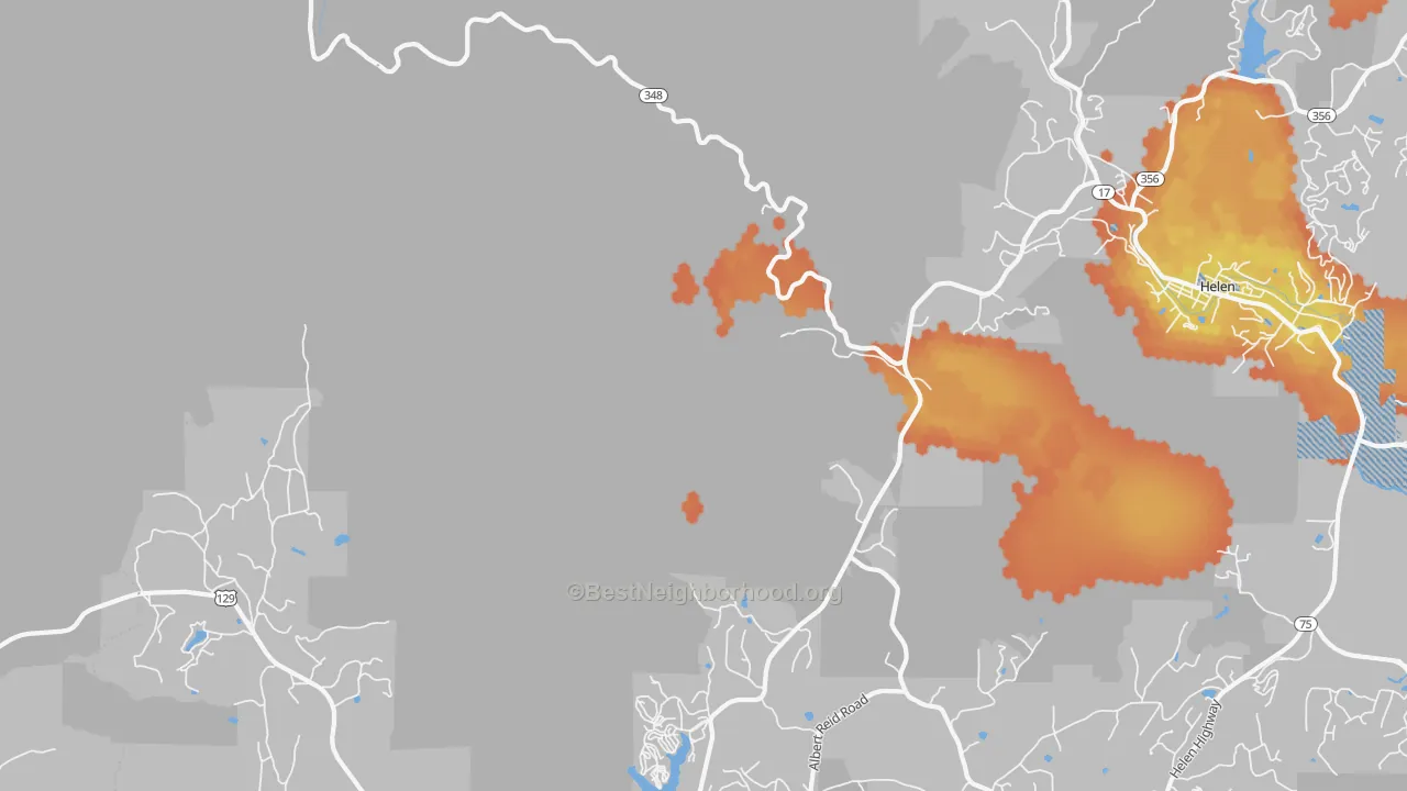 Bike Grade map of Robertstown, GA