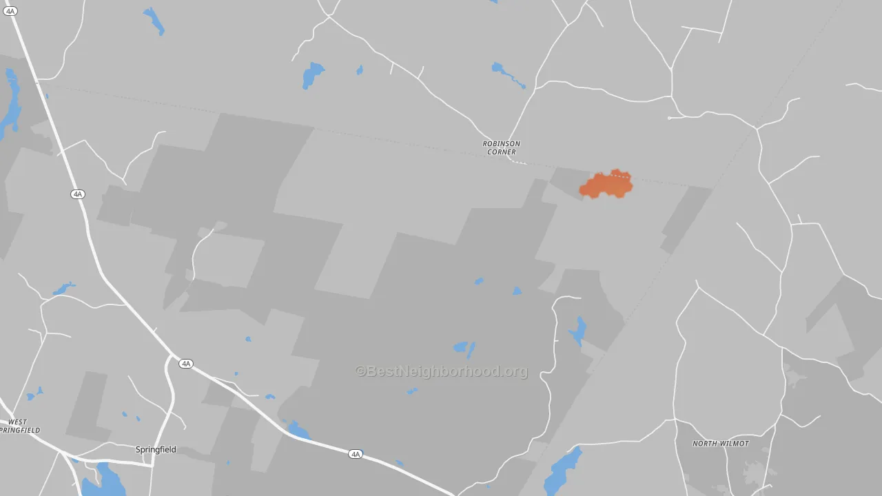 Bike Grade map of Robinson Corner, NH