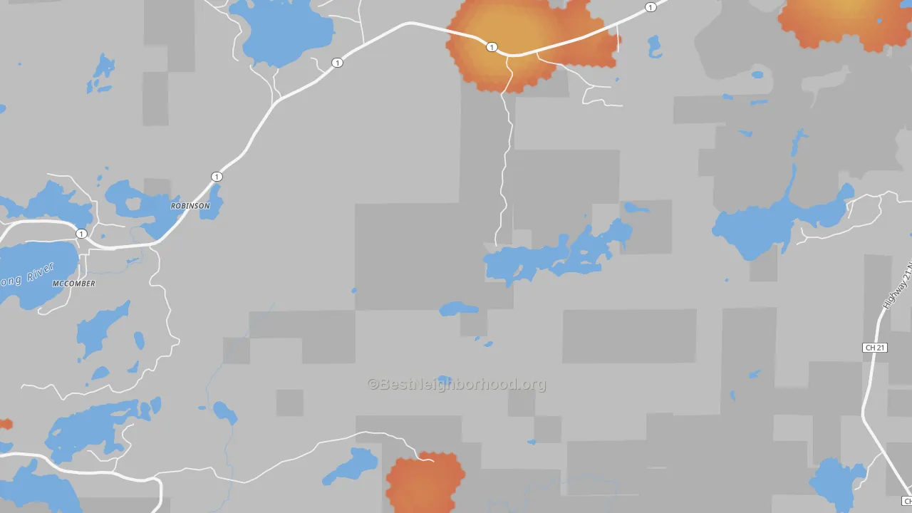 Bike Grade map of Robinson, MN