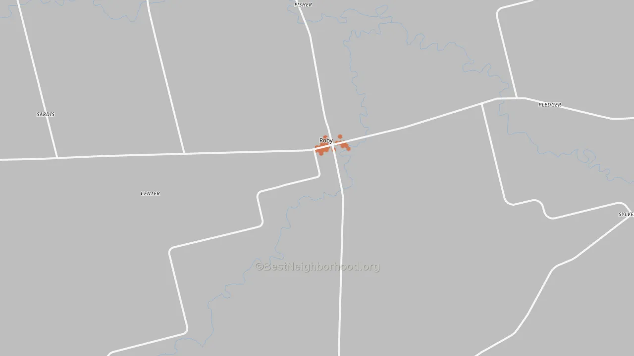 Bike Grade map of Roby, TX