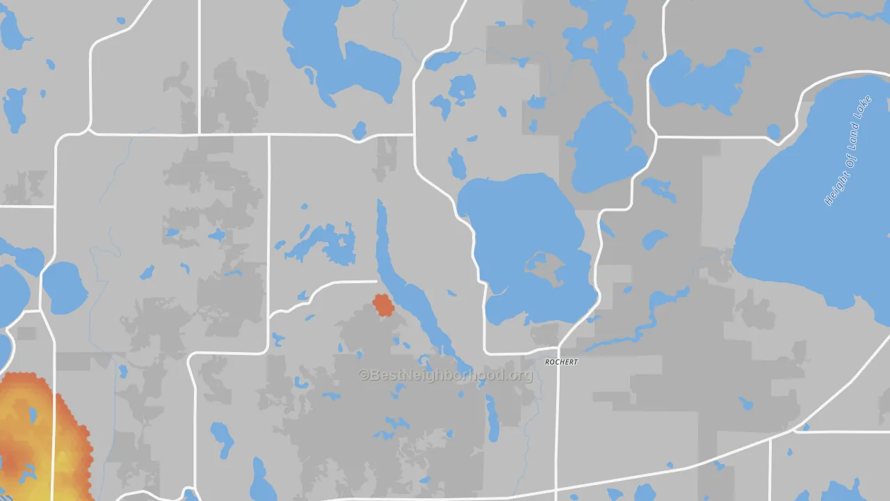 Bike Grade map of Rochert, MN