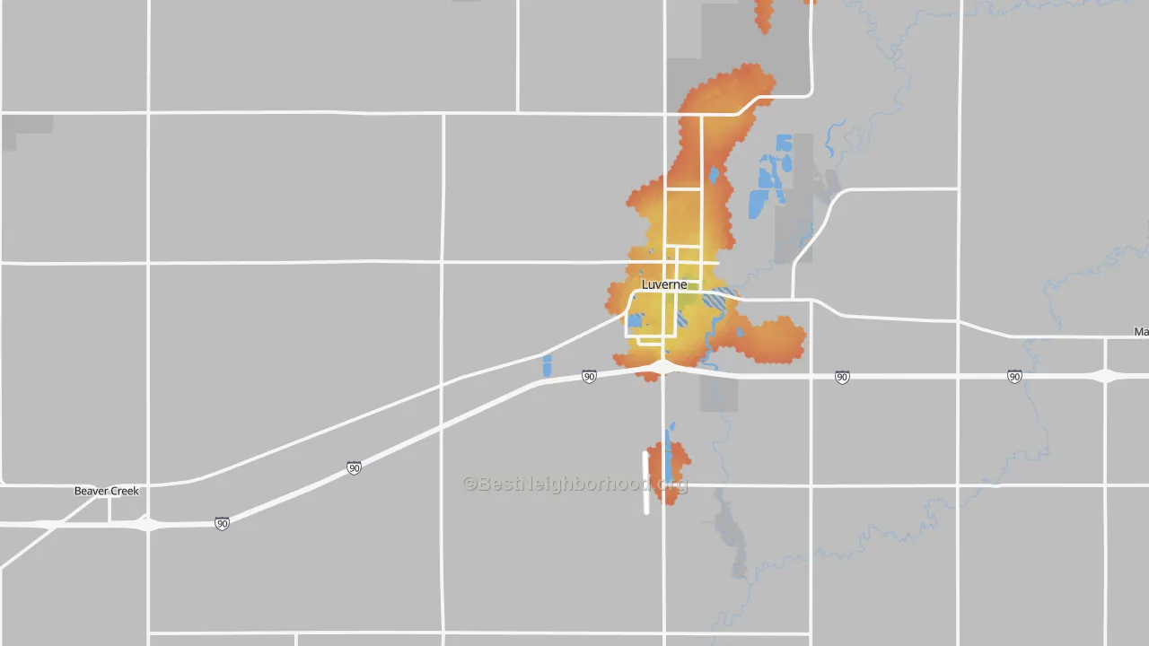 Bike Grade map of Rock County, MN