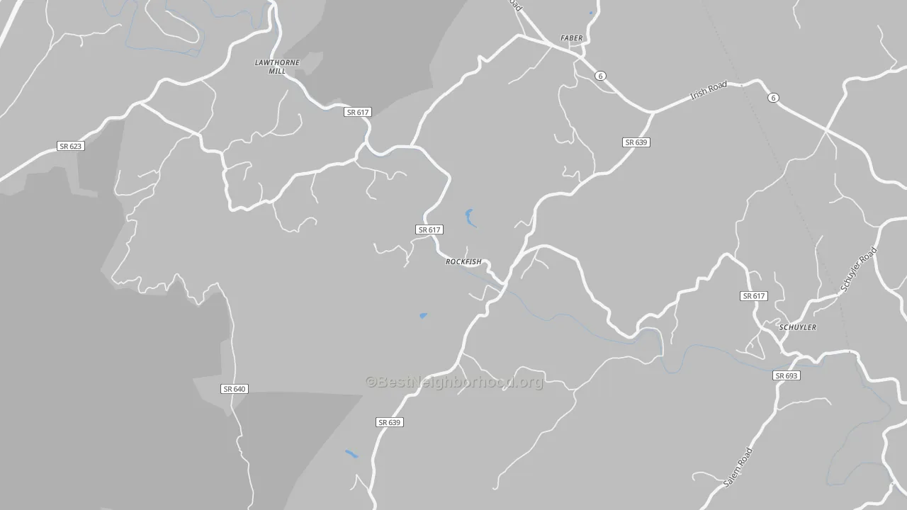Bike Grade map of Rockfish, VA