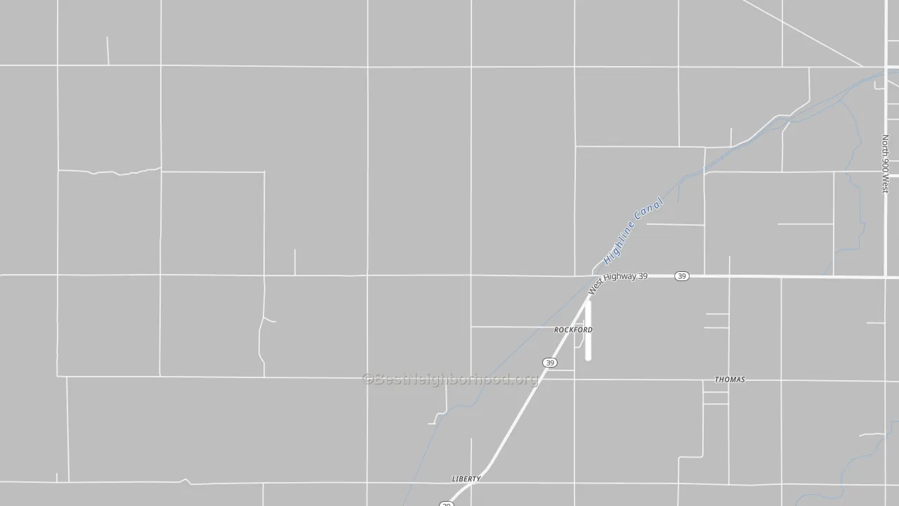 Bike Grade map of Rockford, ID