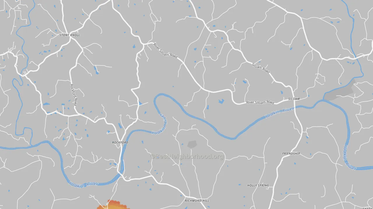 Bike Grade map of Rockford, NC