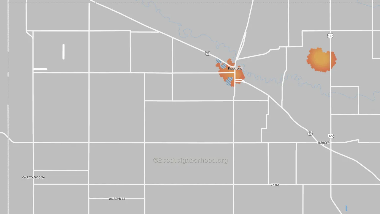 Bike Grade map of Rockford, OH