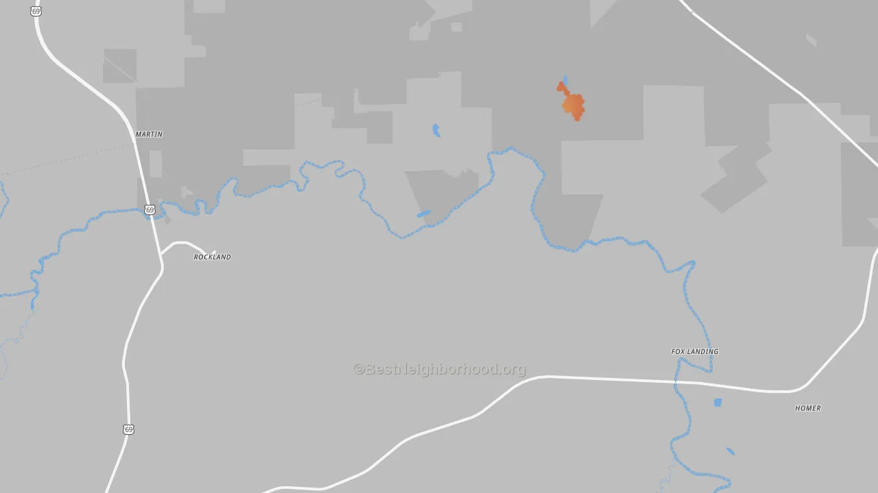 Bike Grade map of Rockland, TX
