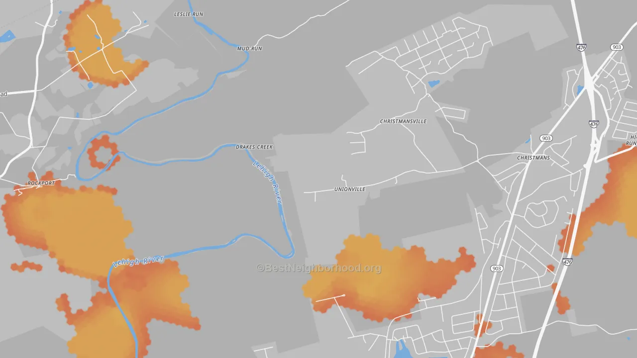 Bike Grade map of Rockport, PA