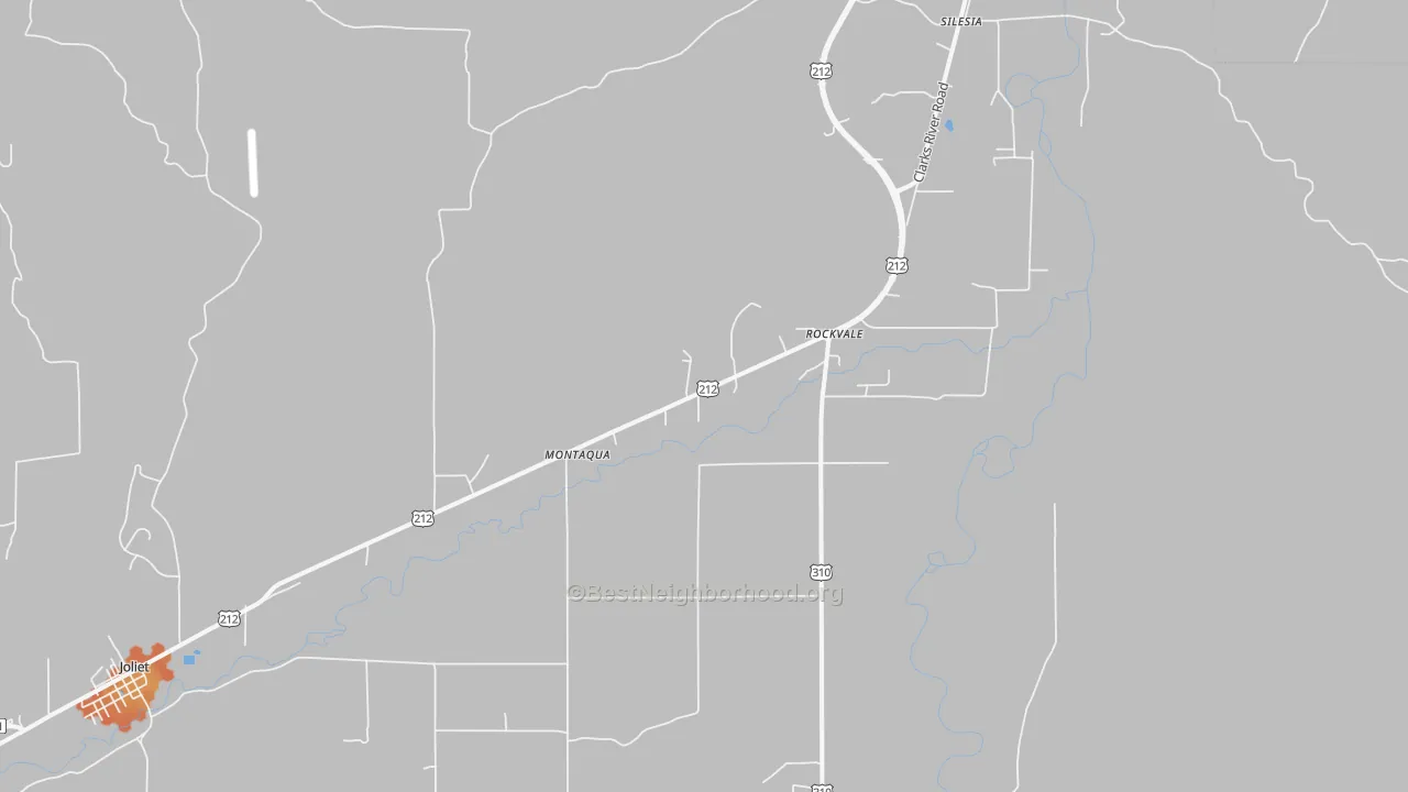 Bike Grade map of Rockvale, MT