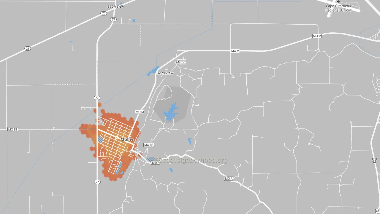 Bike Grade map of Rockview, MO