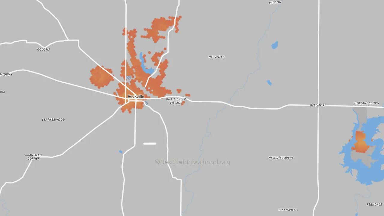 Bike Grade map of Rockville, IN