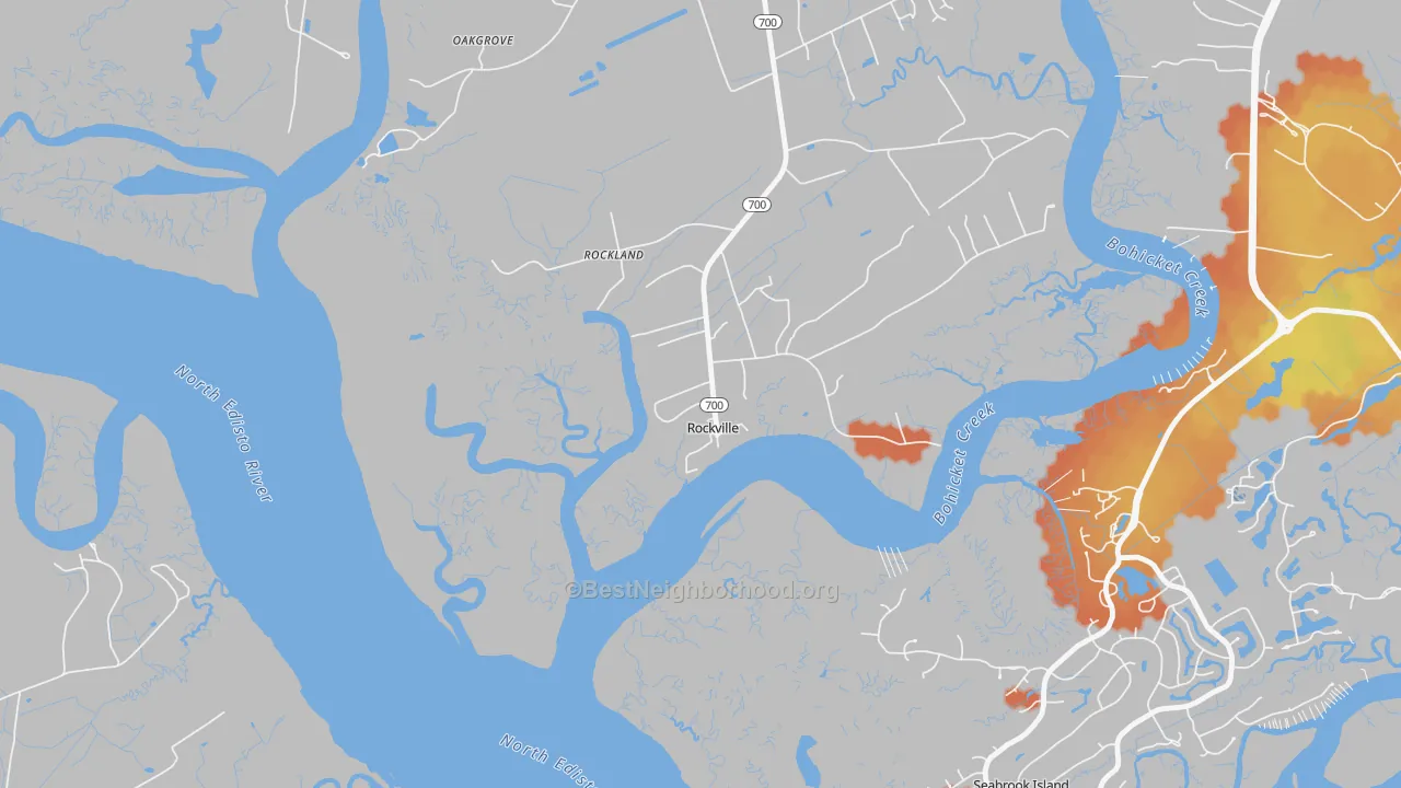 Bike Grade map of Rockville, SC