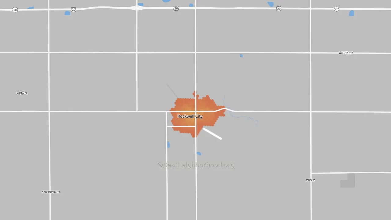 Bike Grade map of Rockwell City, IA