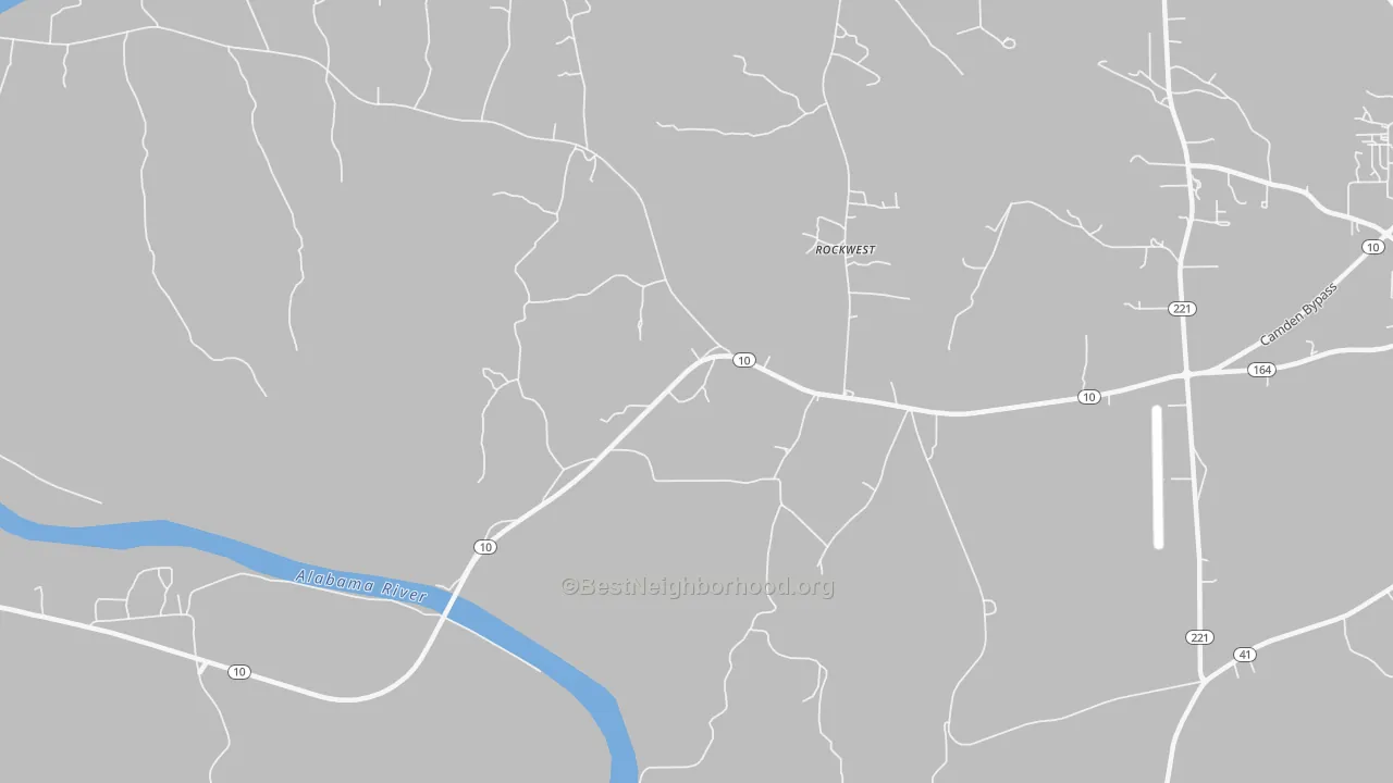 Bike Grade map of Rockwest, AL