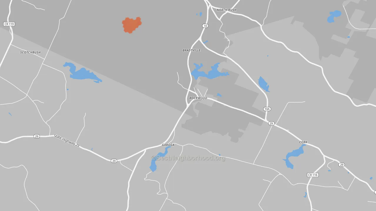 Bike Grade map of Rockwood, NY