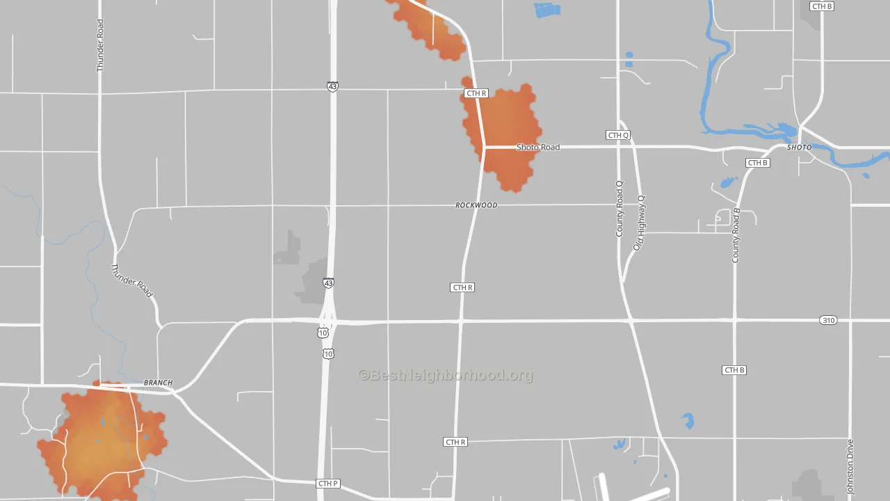Bike Grade map of Rockwood, WI