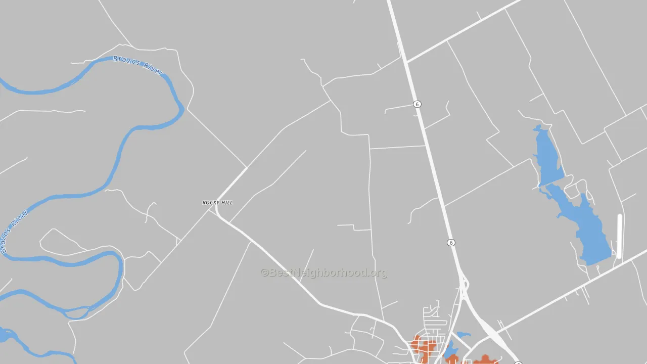 Bike Grade map of Rocky Hill, TX