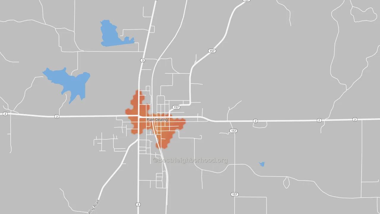 Bike Grade map of Rocky Mount, LA