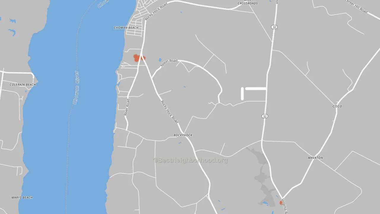 Bike Grade map of Rockyhock, NC