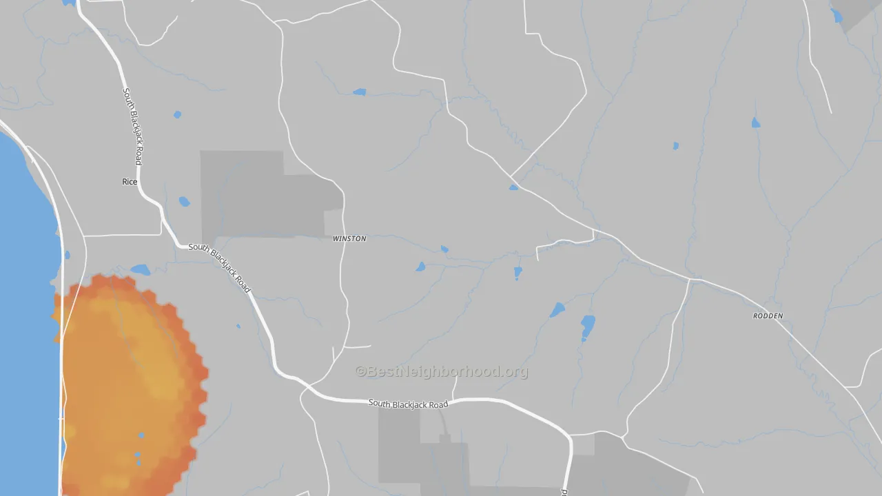 Bike Grade map of Rodden, IL