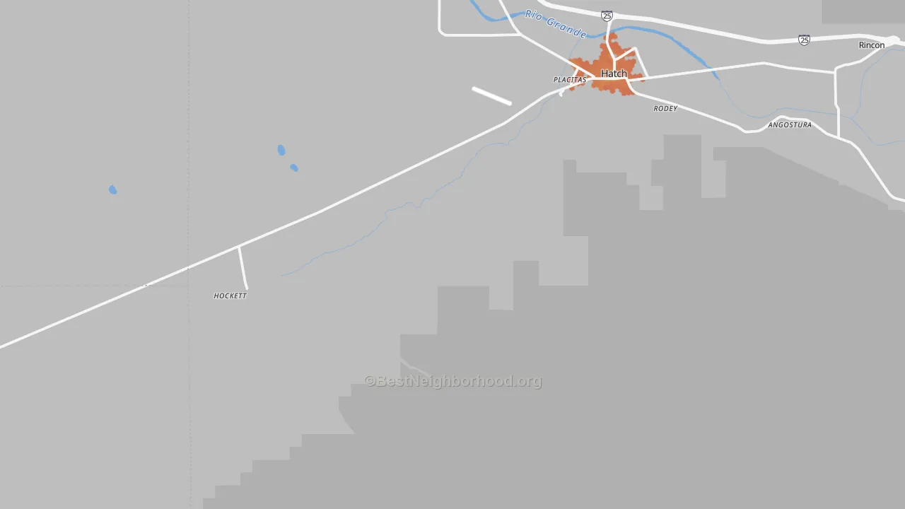 Bike Grade map of Rodey, NM